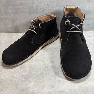 Birkenstock Troy Chukka Suede Boots Men’s Size 13 Black Leather Shoes